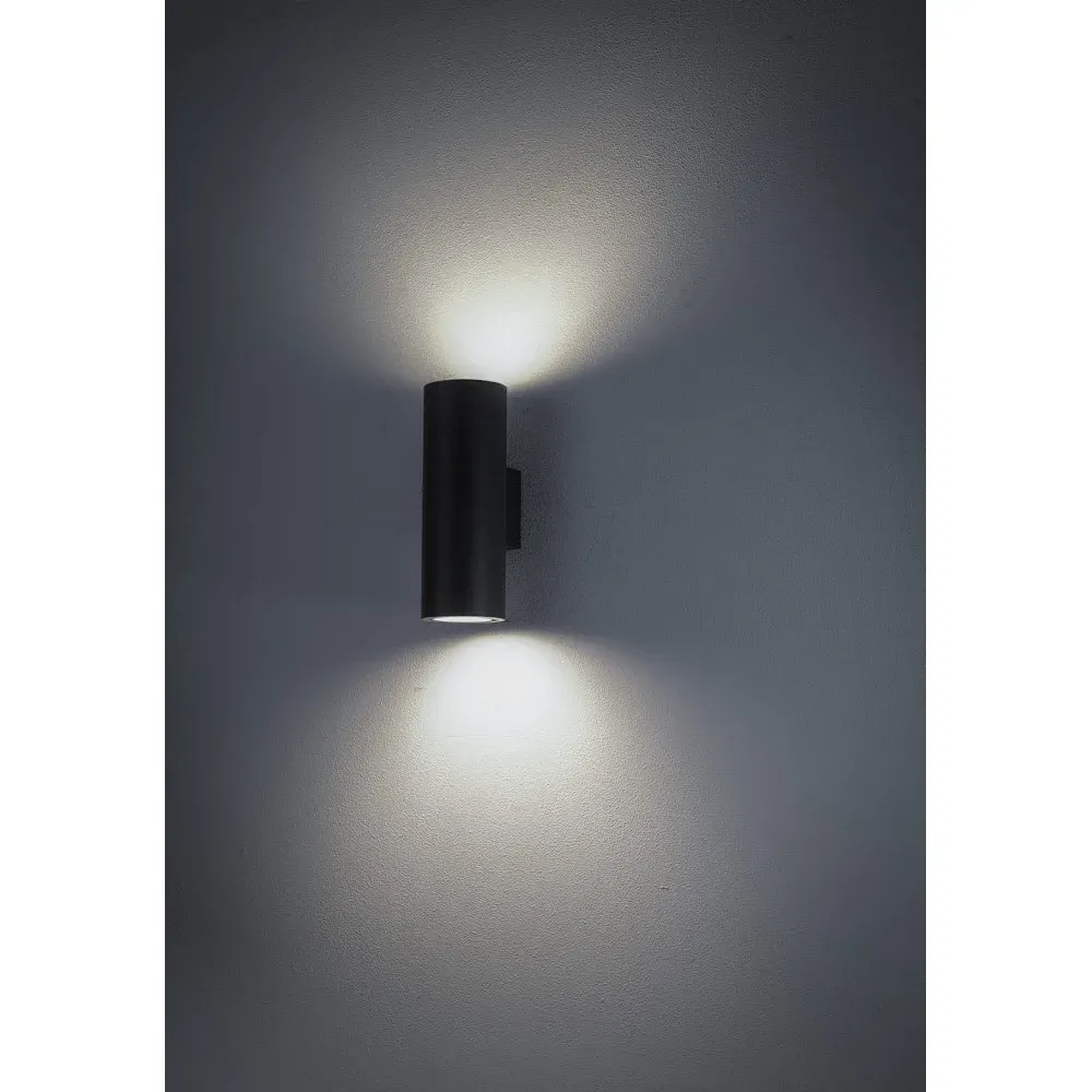 Aplique de pared exterior modelo Volcano en acabado grafito, disponible con una o dos luces - Imagen 2