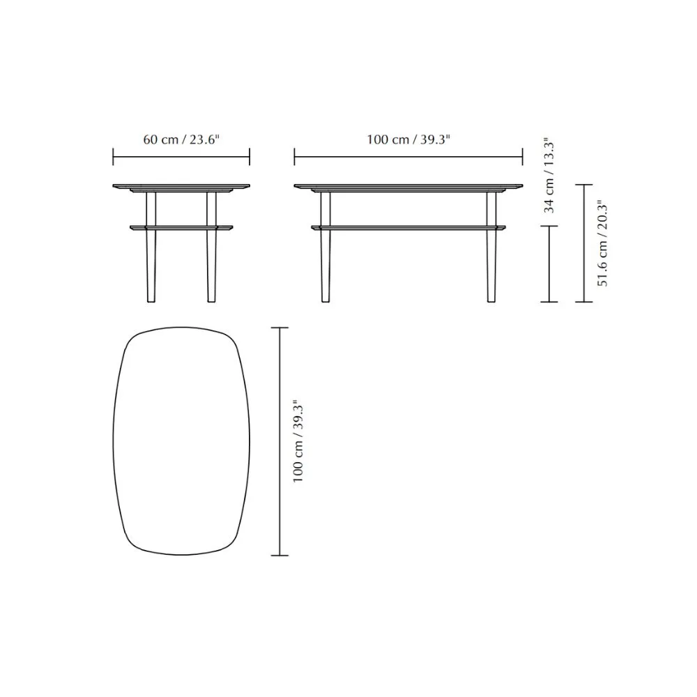Mesa de centro Together en madera de roble y caña Natural - Imagen 5