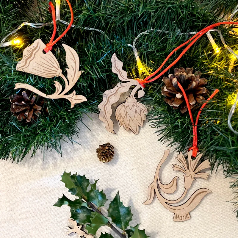 Pack de adornos florales para el árbol colección Aarón Mora