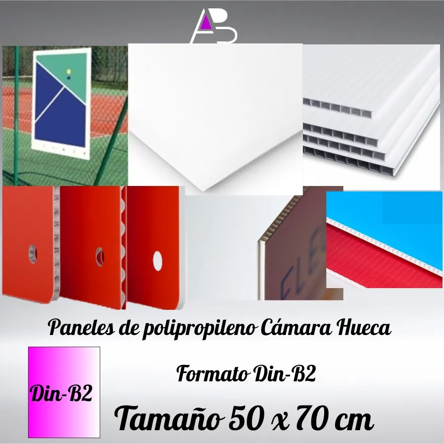 Panel pp de 450 g/m² con cámara hueca estructura de panal Akylite formato Din-B2, 50 x 70 cm - Imagen 2