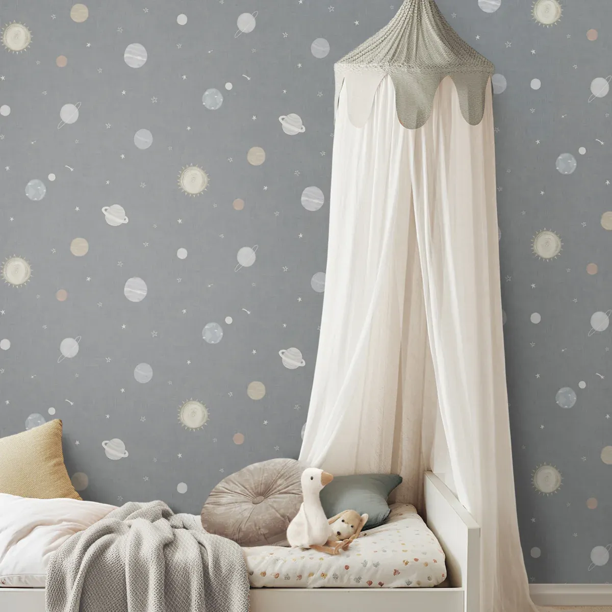 Papel pintado Mis Planetas azul