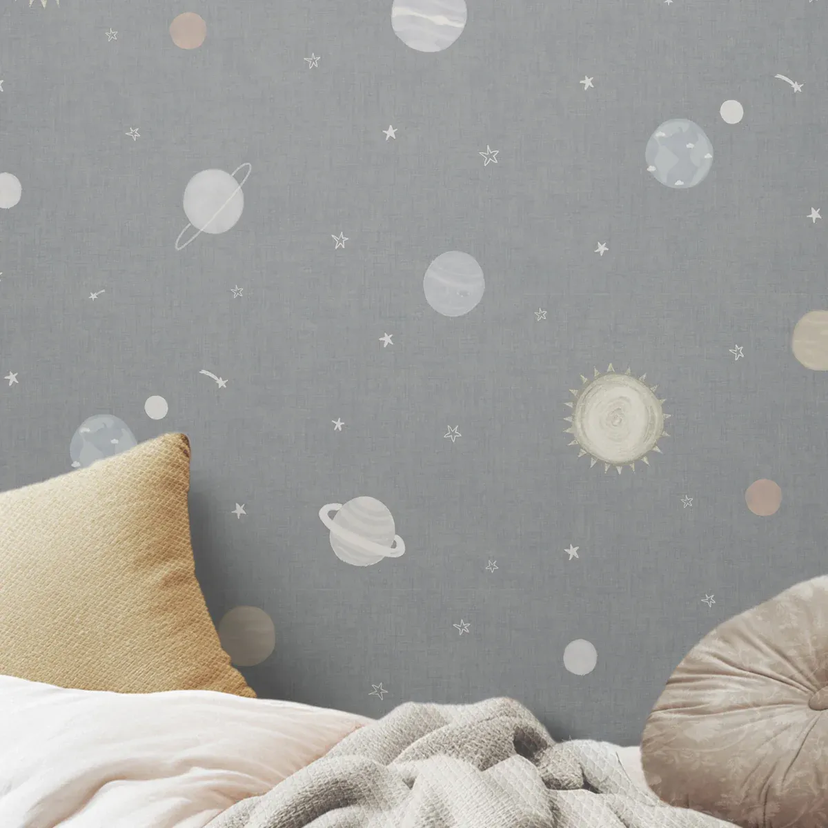 Papel pintado Mis Planetas azul - Imagen 3