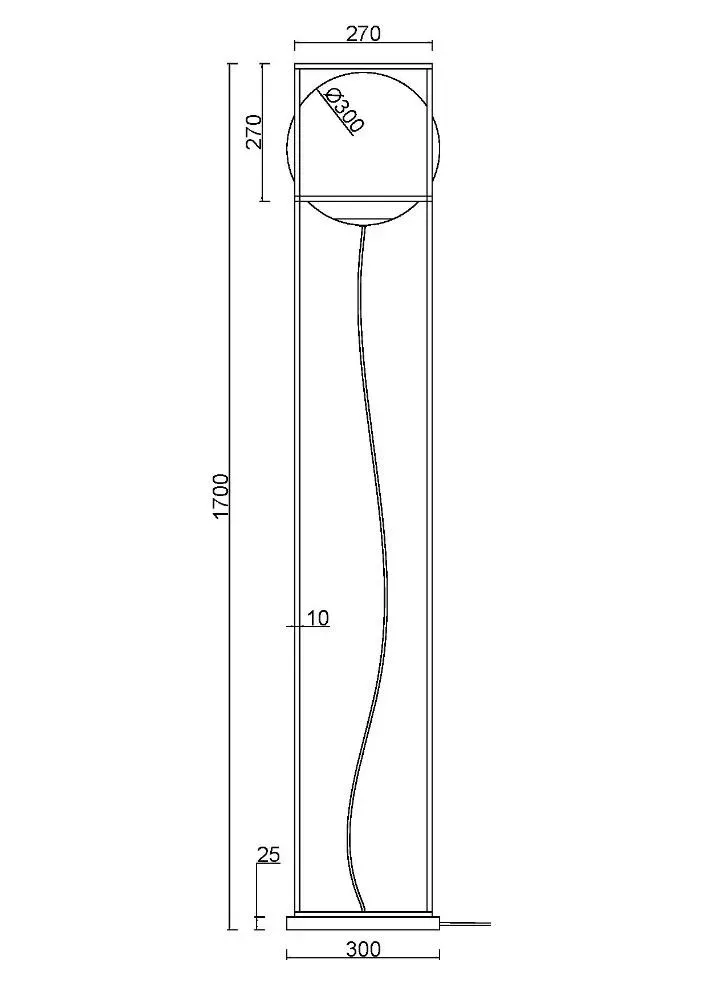 Lámpara de pie Desigual en negro, metal y cristal - Imagen 5