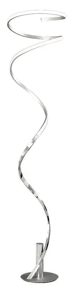 Lámpara de pie HELIX LED 42W en plata-cromo, diseño moderno y luz cálida regulable - Imagen 2