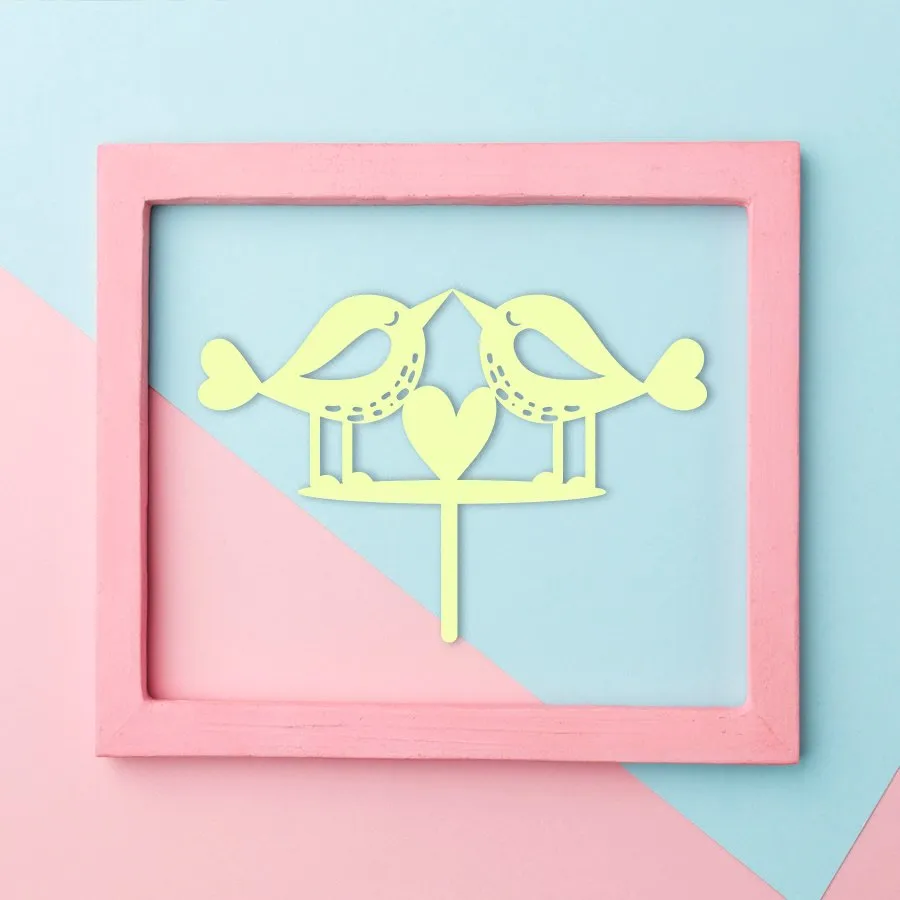 Topper Birds in Love especial San Valentín