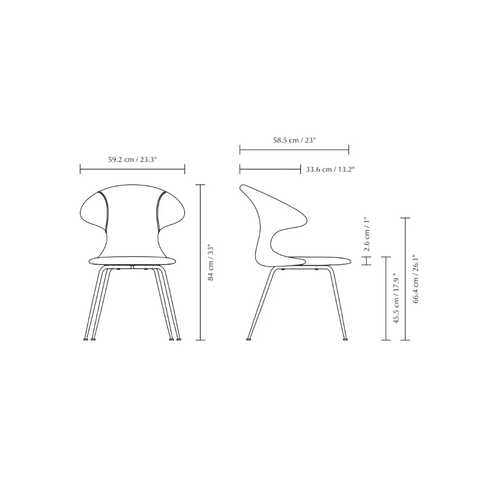 Silla Time Flies en poliéster y patas de acero Sugar Brown - Imagen 3