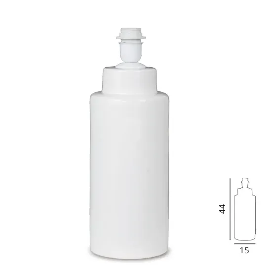 Pie de sobremesa de Cerámica en Tres Colores: Blanco, Gris y Turquesa | Lámparas Móstoles - Imagen 2