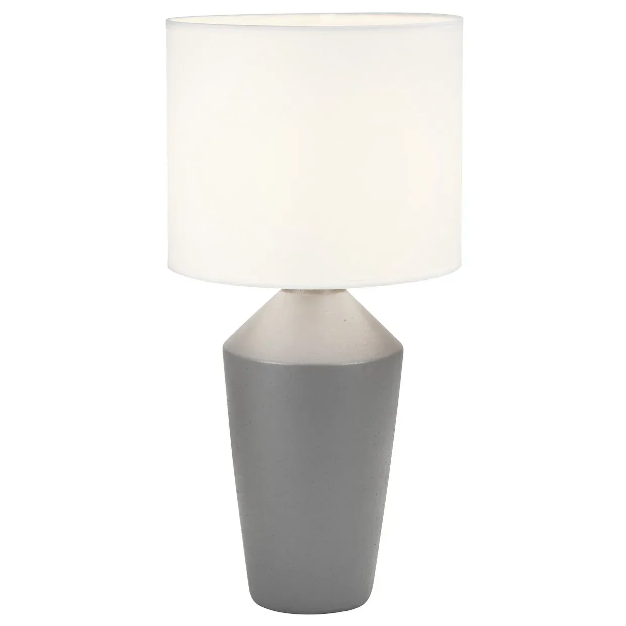 Lámpara de sobremesa de cerámica en cuatro colores con pantalla de tela blanca - Imagen 3