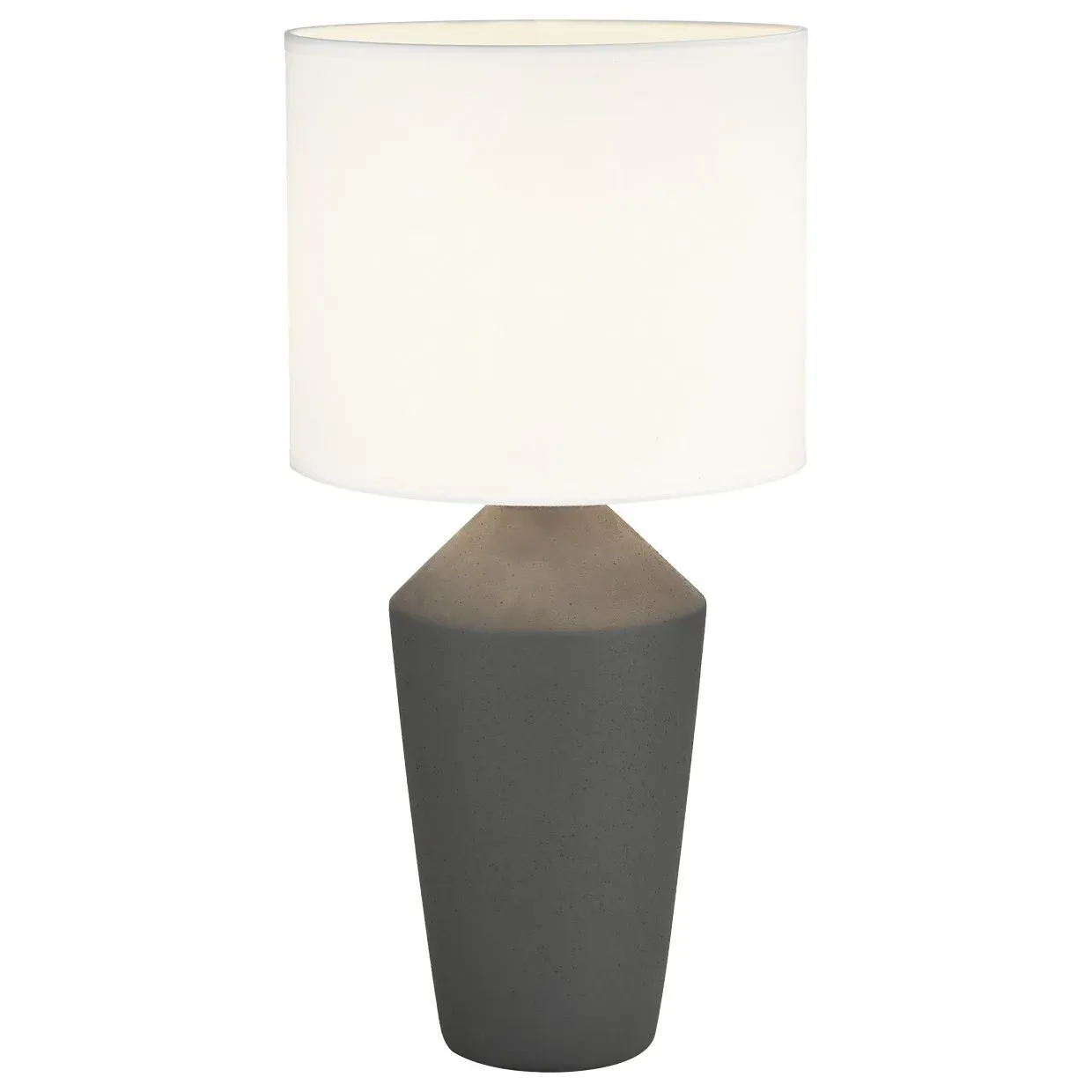 Lámpara de sobremesa de cerámica en cuatro colores con pantalla de tela blanca - Imagen 5