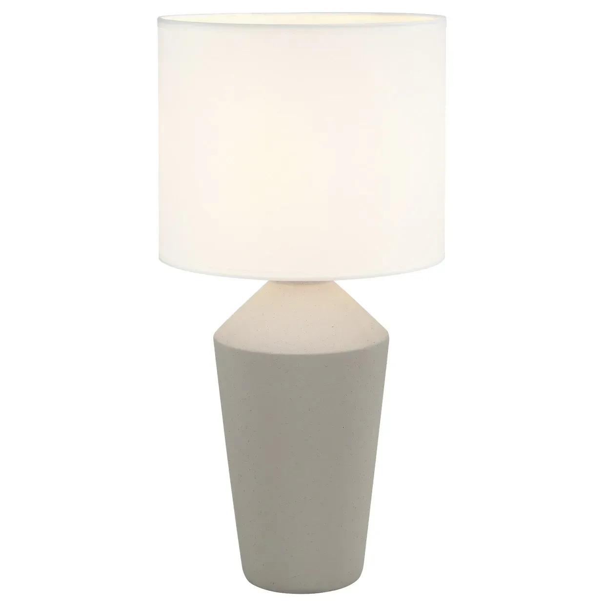 Lámpara de sobremesa de cerámica en cuatro colores con pantalla de tela blanca - Imagen 7