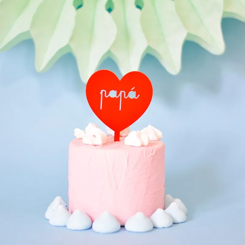 Topper corazón PAPÁ Día del Padre