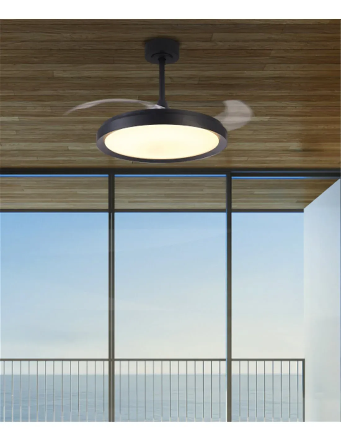 Ventilador de Techo con luz Mistral y Mistral Mini con aspas desplegables y motor ultrasilencioso - Imagen 9